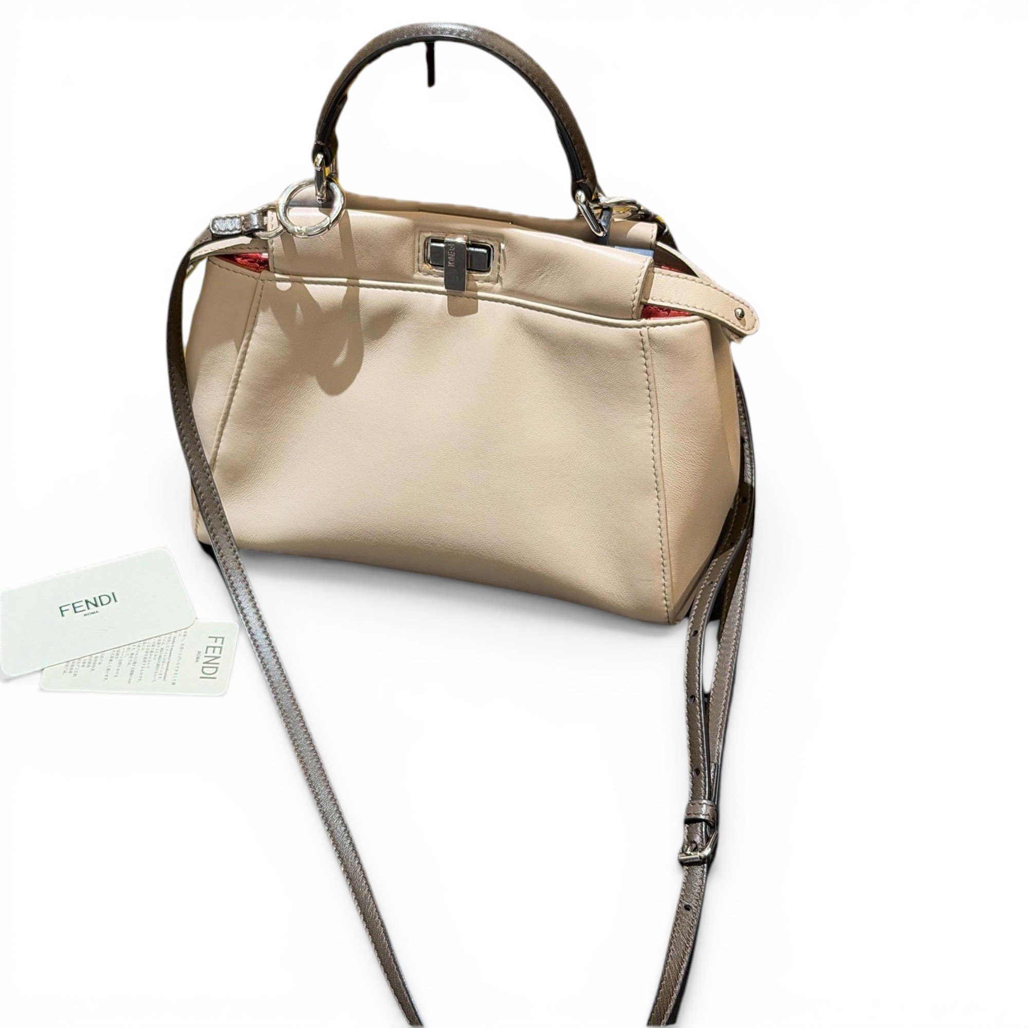 Peekaboo leather handbag