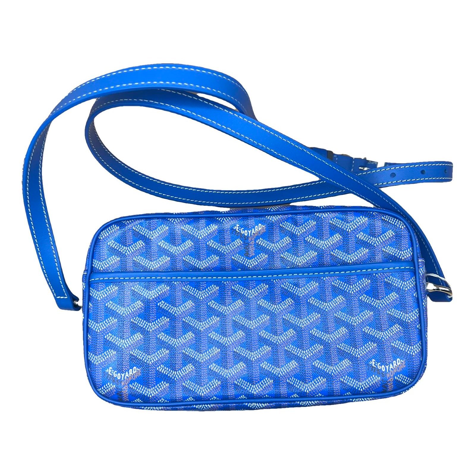Goyard Cap vert leather crossbody bag