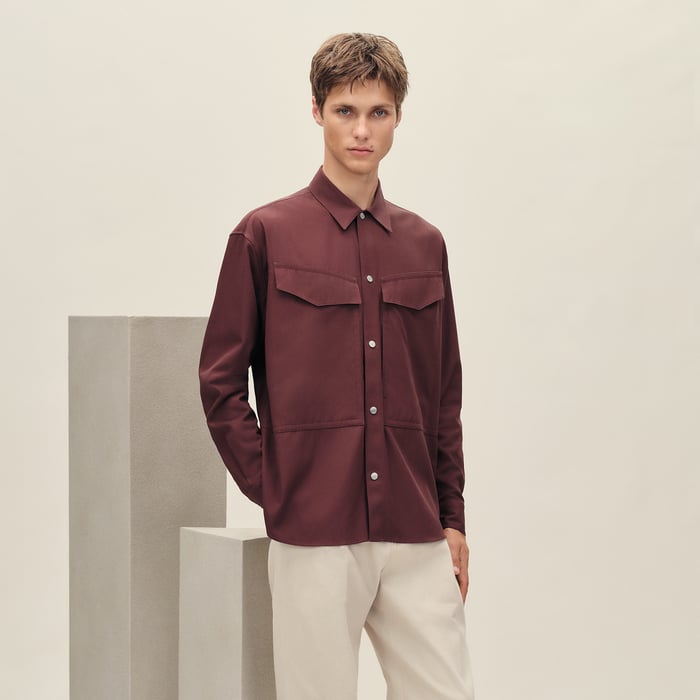 Bourgogne Boxy Fit Overshirt