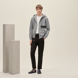 "Eperon d'Or en Perspective" zipped hooded sweater