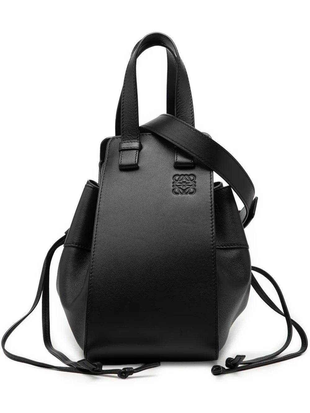 2019 Small Leather Drawstring Hammock Bag satchel