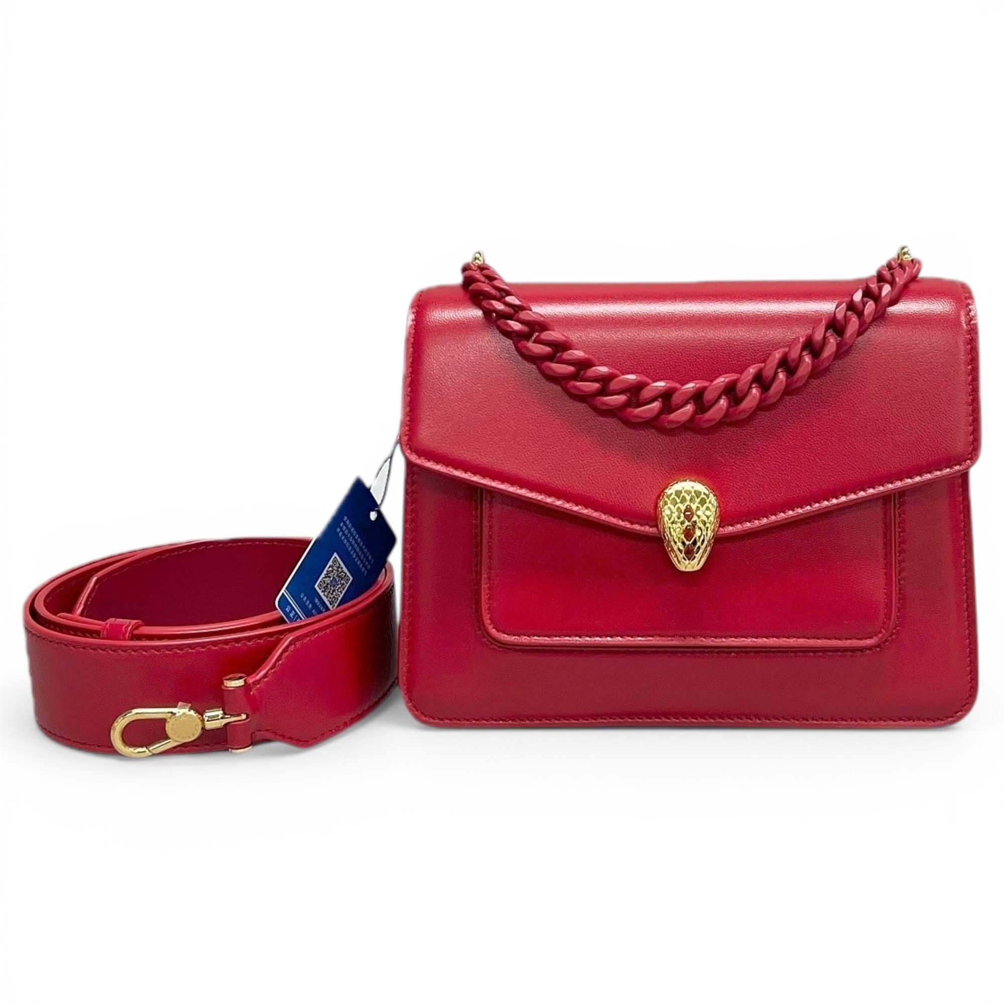 Serpenti leather handbag