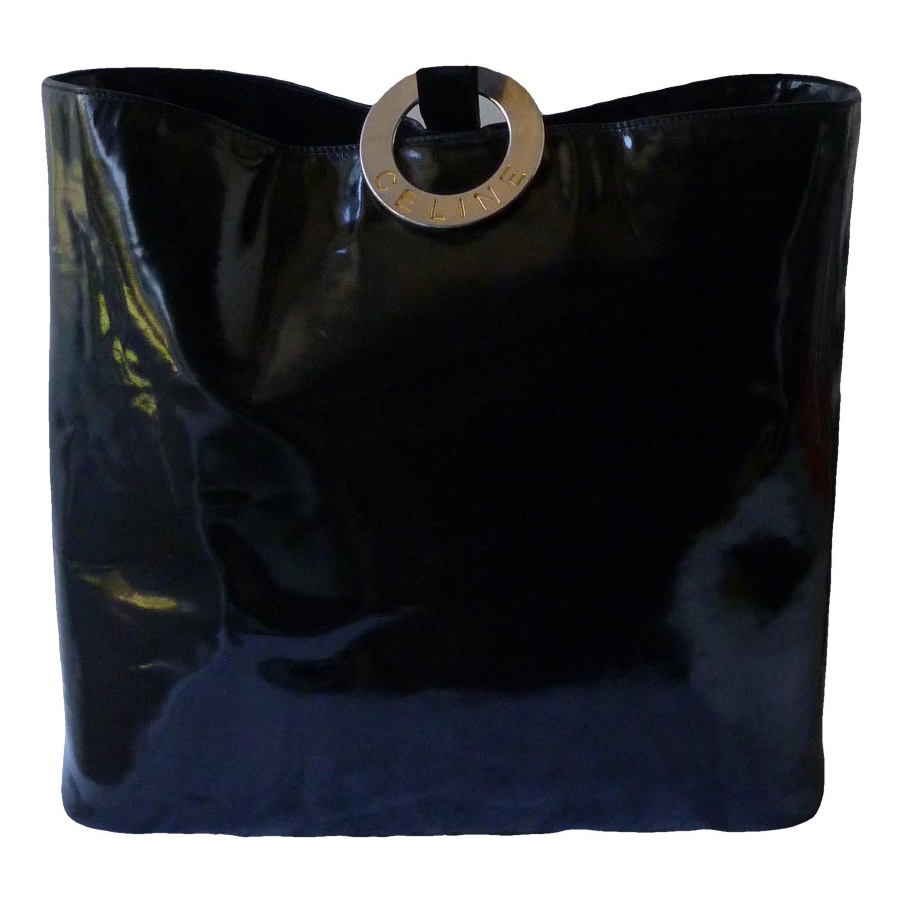 Cabas Vertical patent leather tote