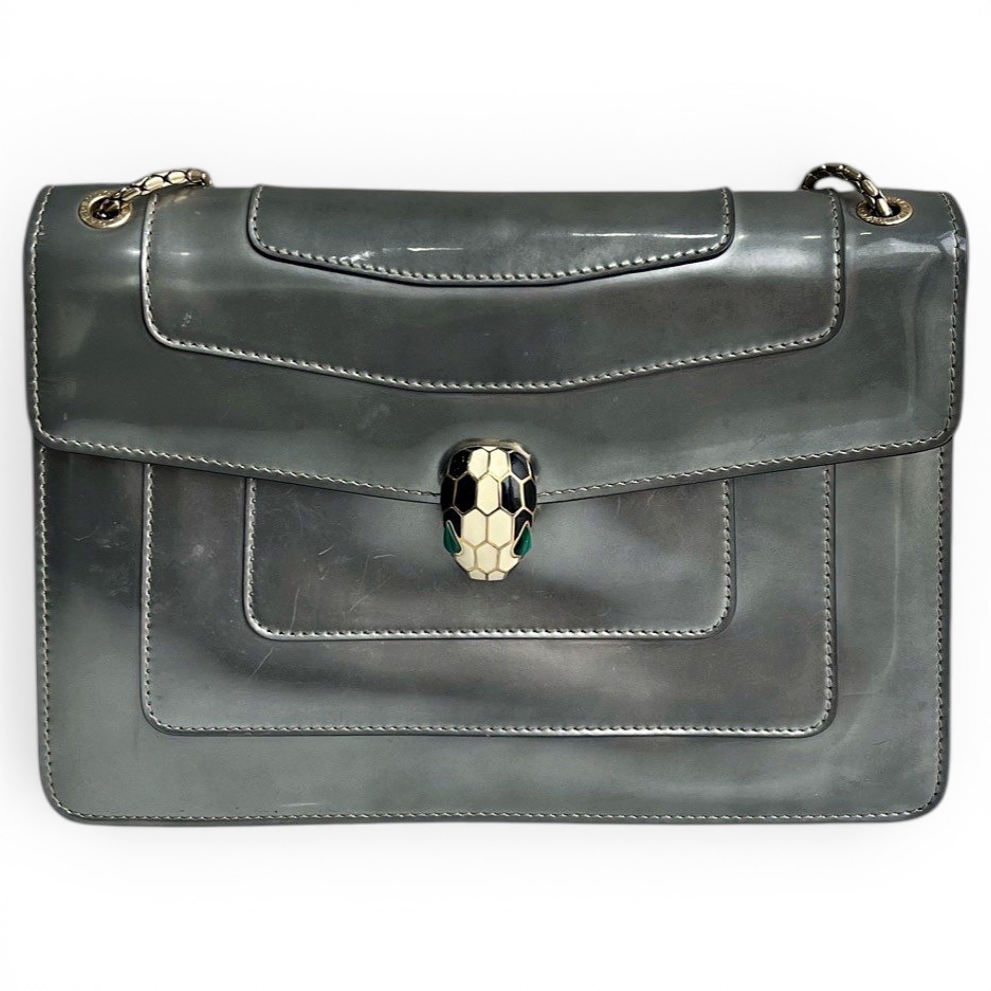 Serpenti leather handbag