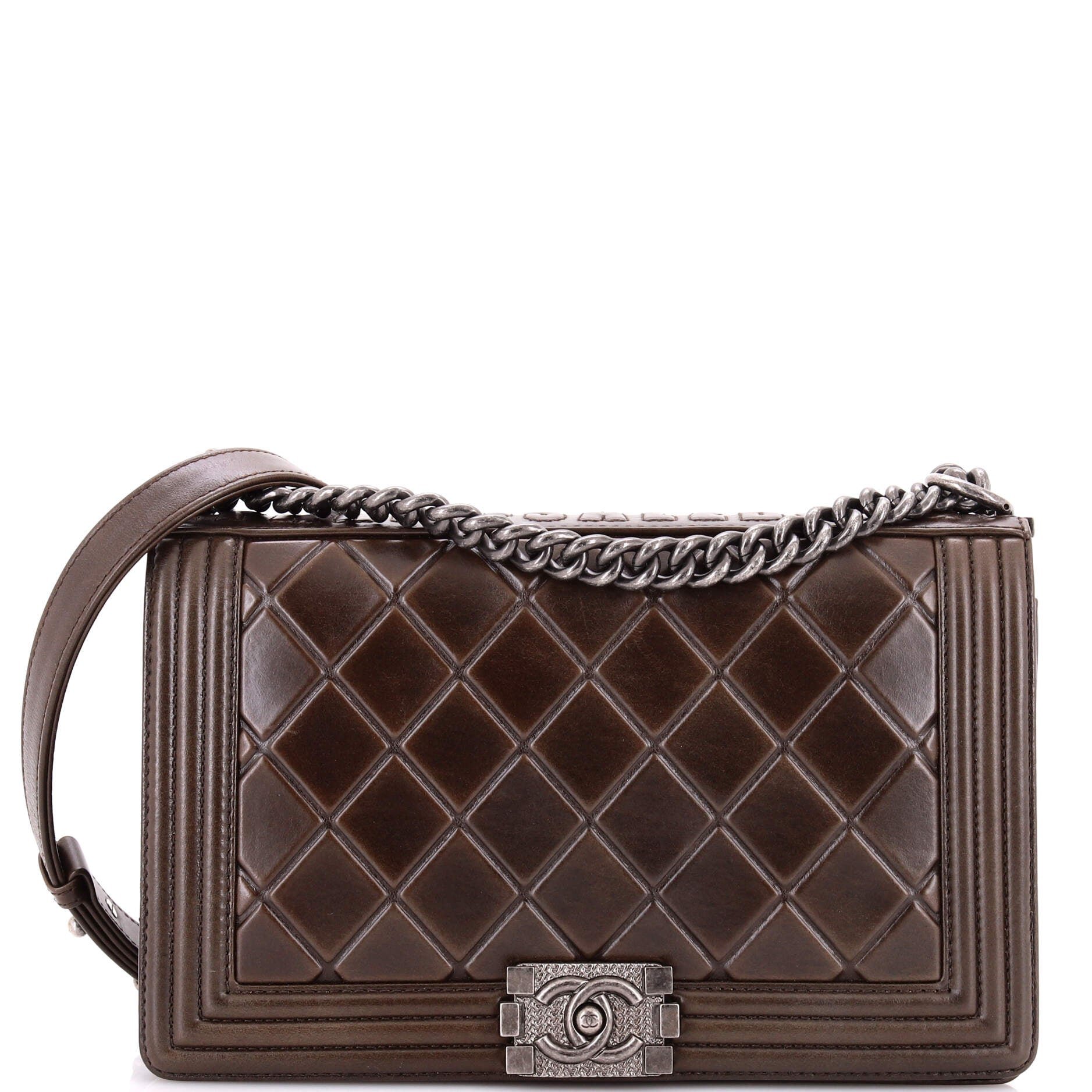 Paris-Salzburg Boy Flap Bag Embossed Calfskin New Medium
