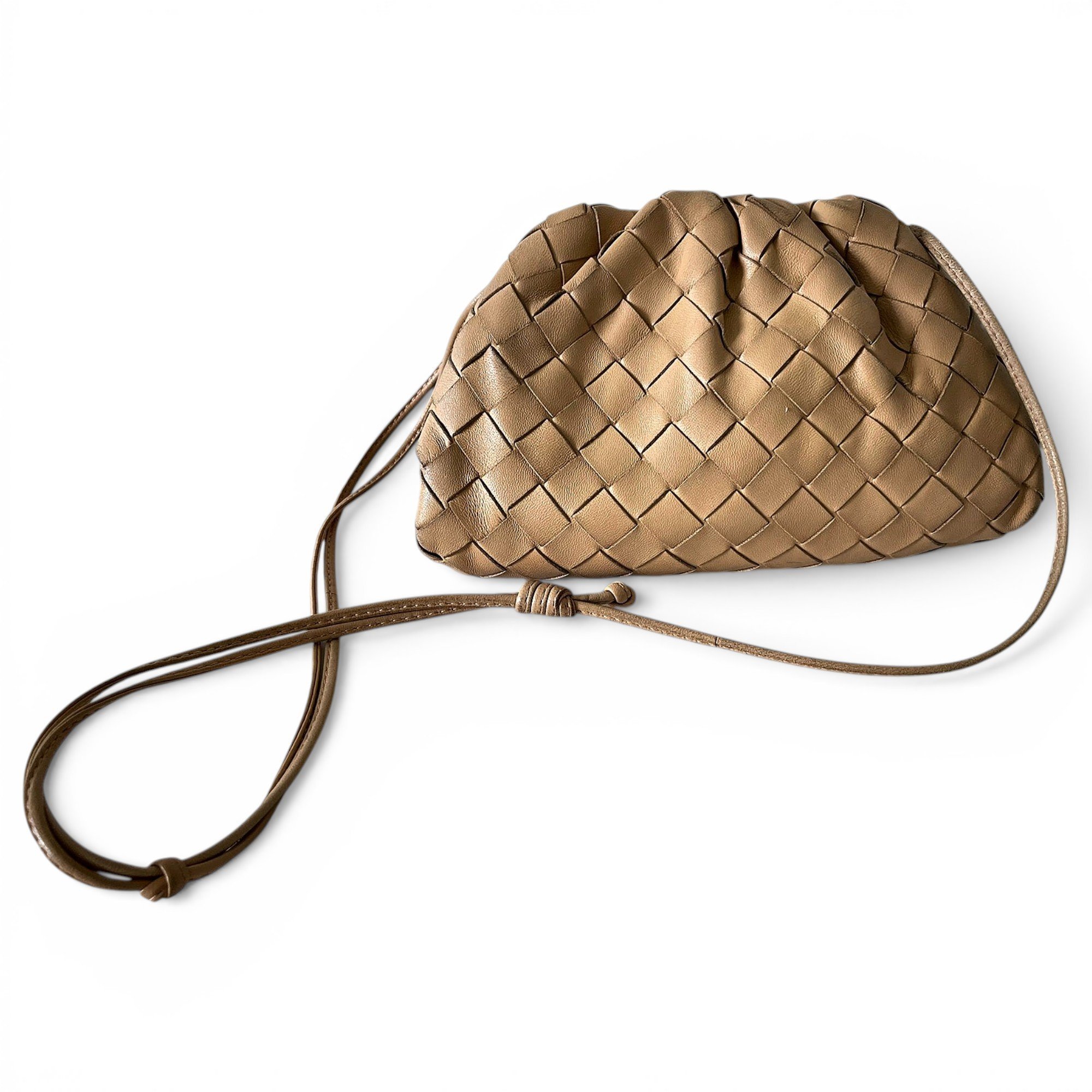 Pouch leather crossbody bag