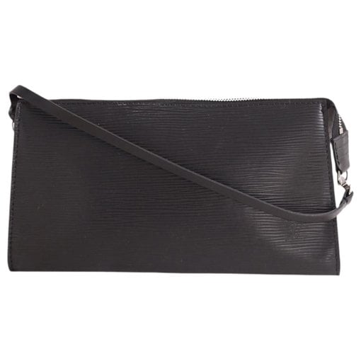 Leather clutch bag