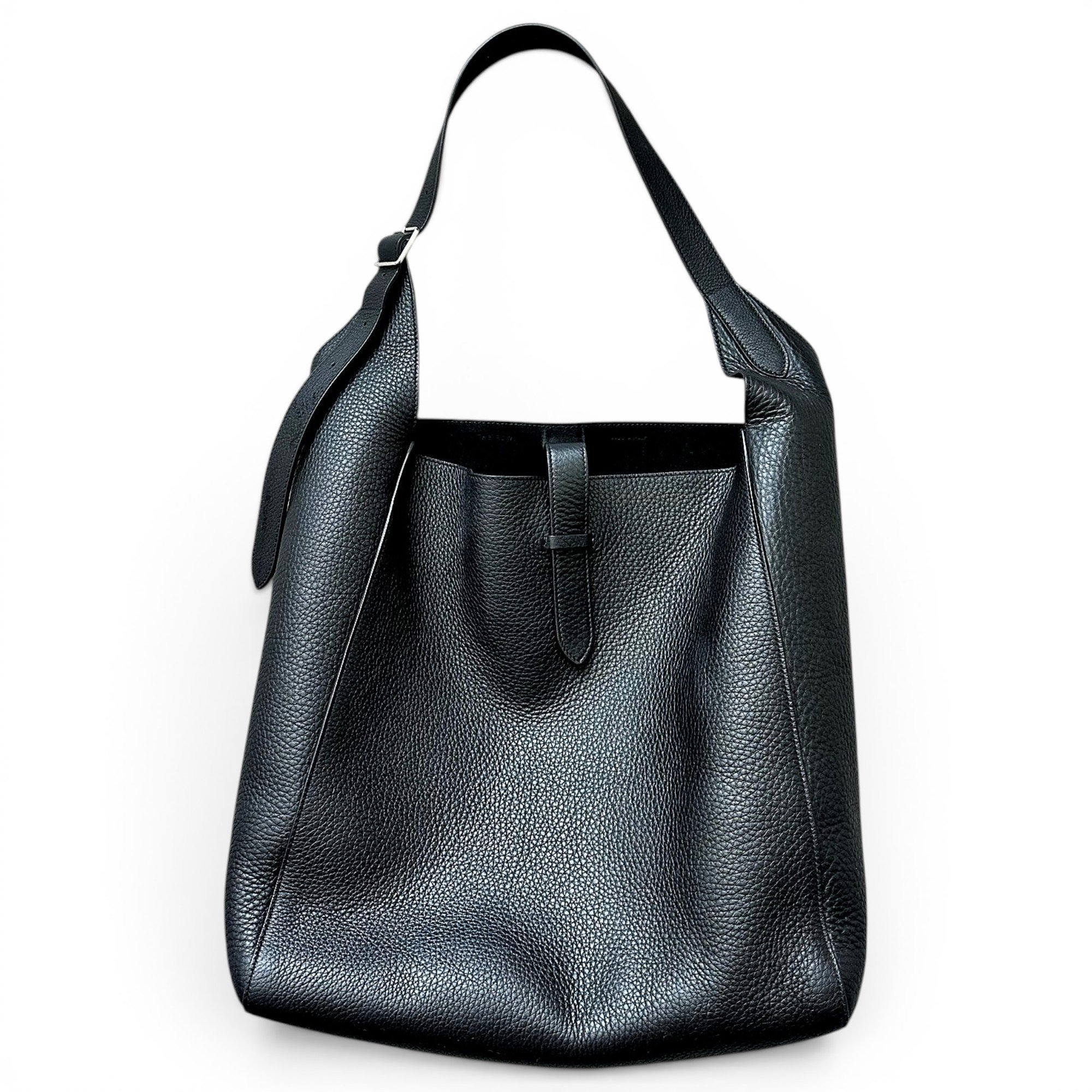 Bindle leather handbag