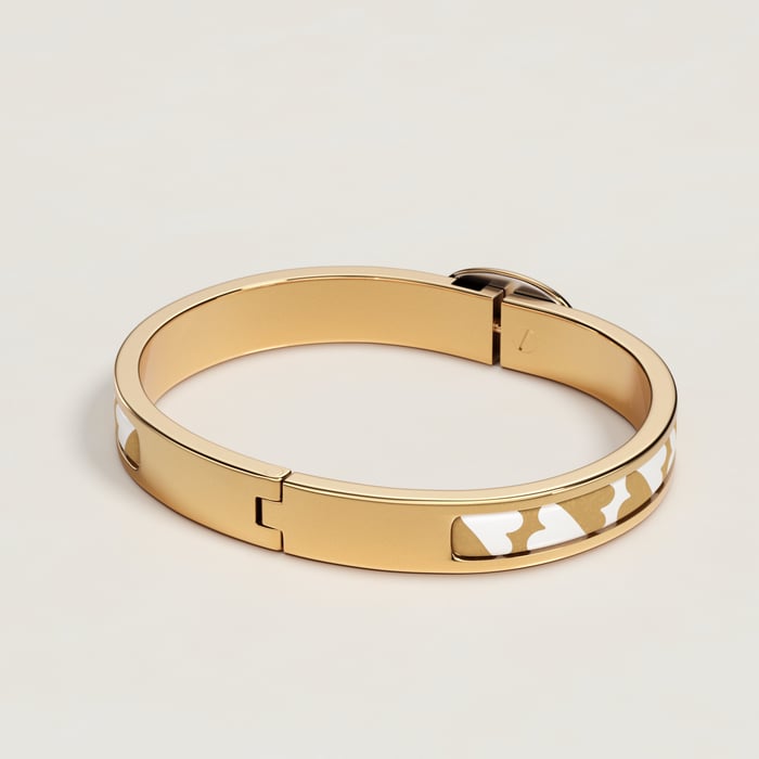 Orfèvre Jaune or Blanc Mini Clic Chaine d'Ancre Cartes a Jouer Bracelet