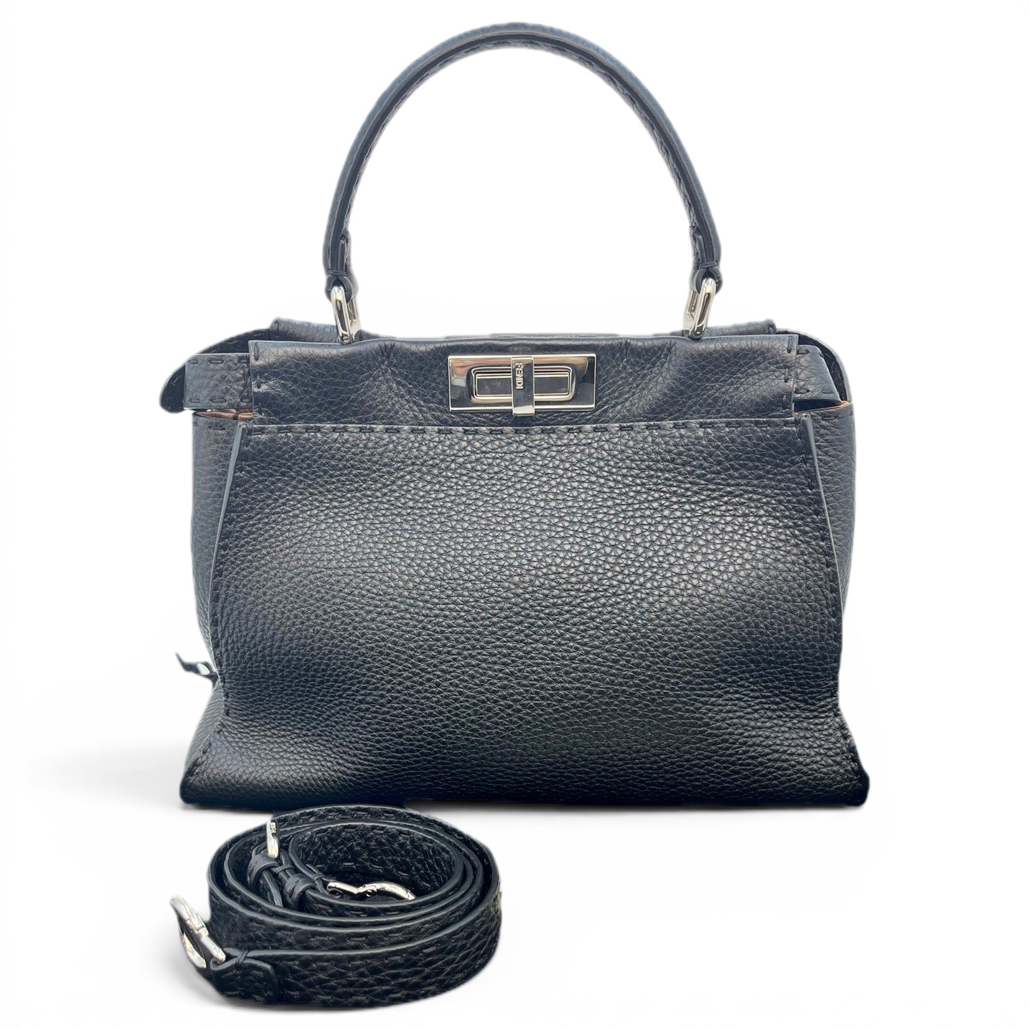 Peekaboo leather handbag