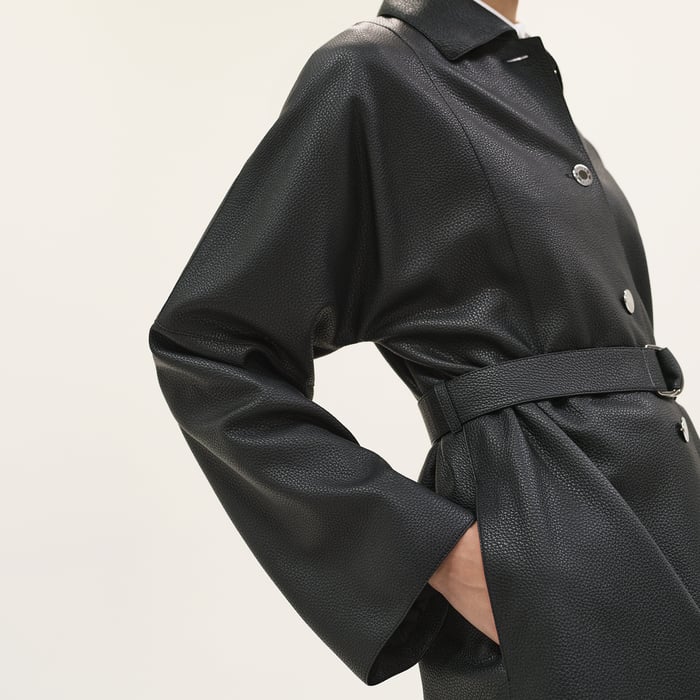 Noir Short Wrap Coat