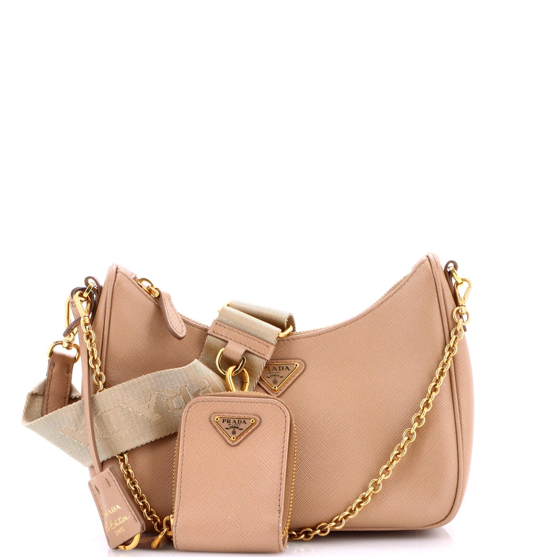 Re-Edition 2005 Shoulder Bag Saffiano Leather Small