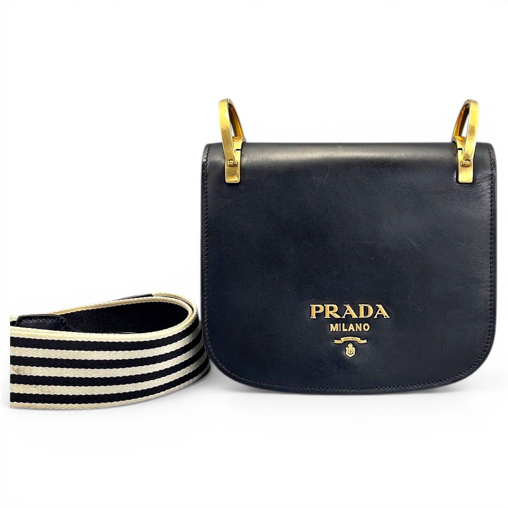 Pionnière leather crossbody bag