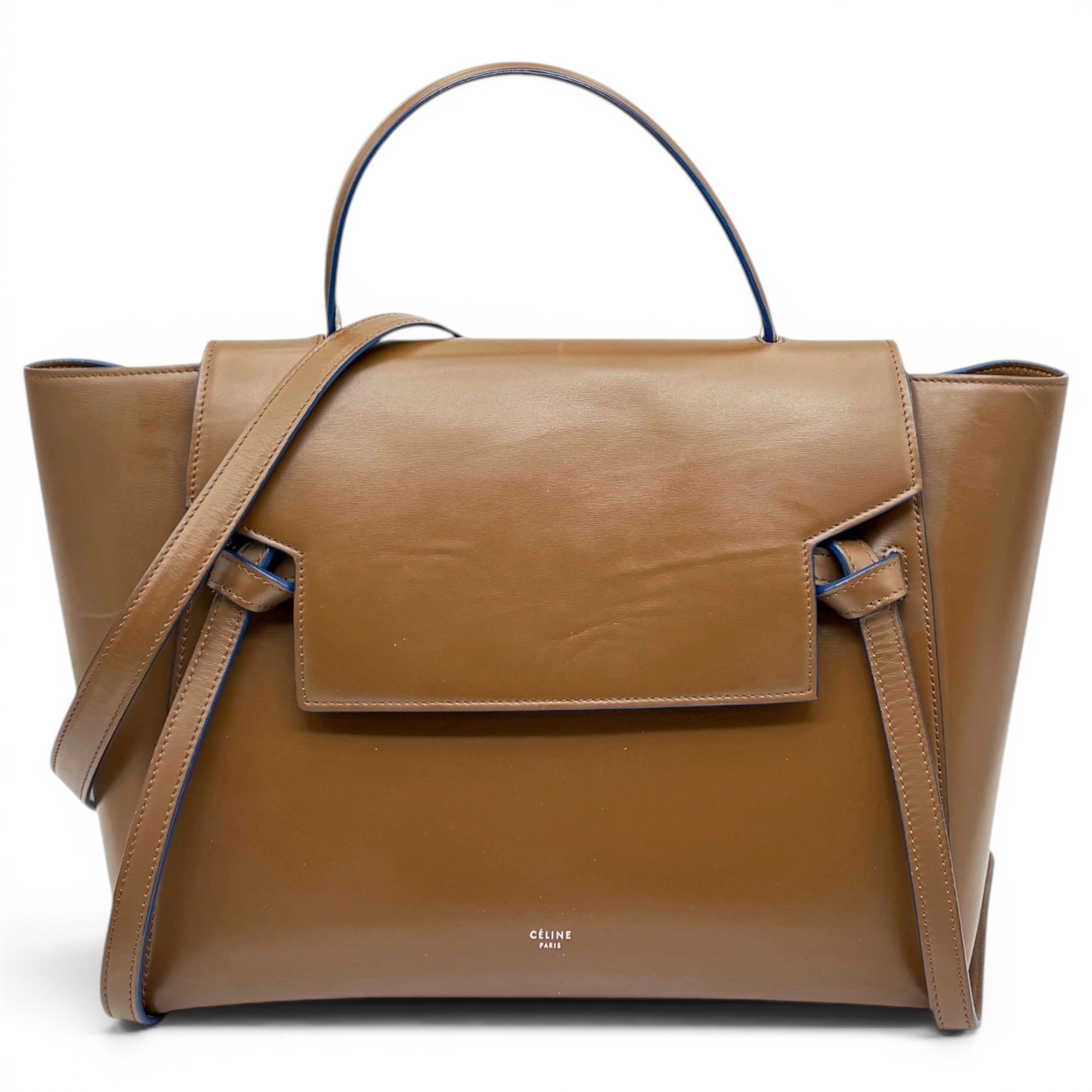 Belt pony-style calfskin handbag
