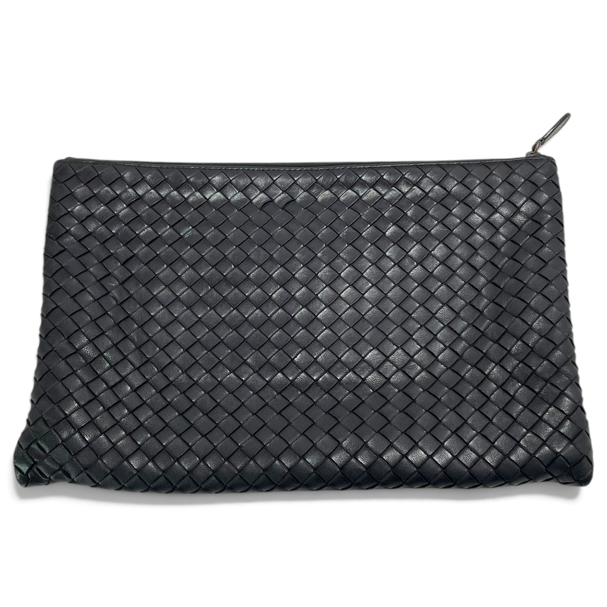 Leather clutch bag