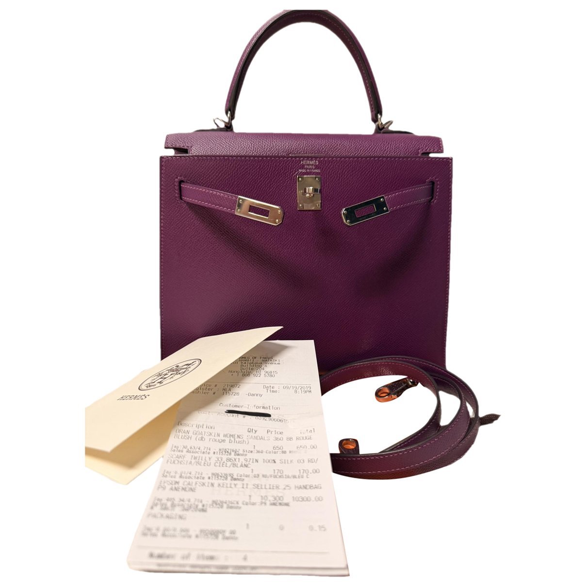 Kelly 25 leather handbag