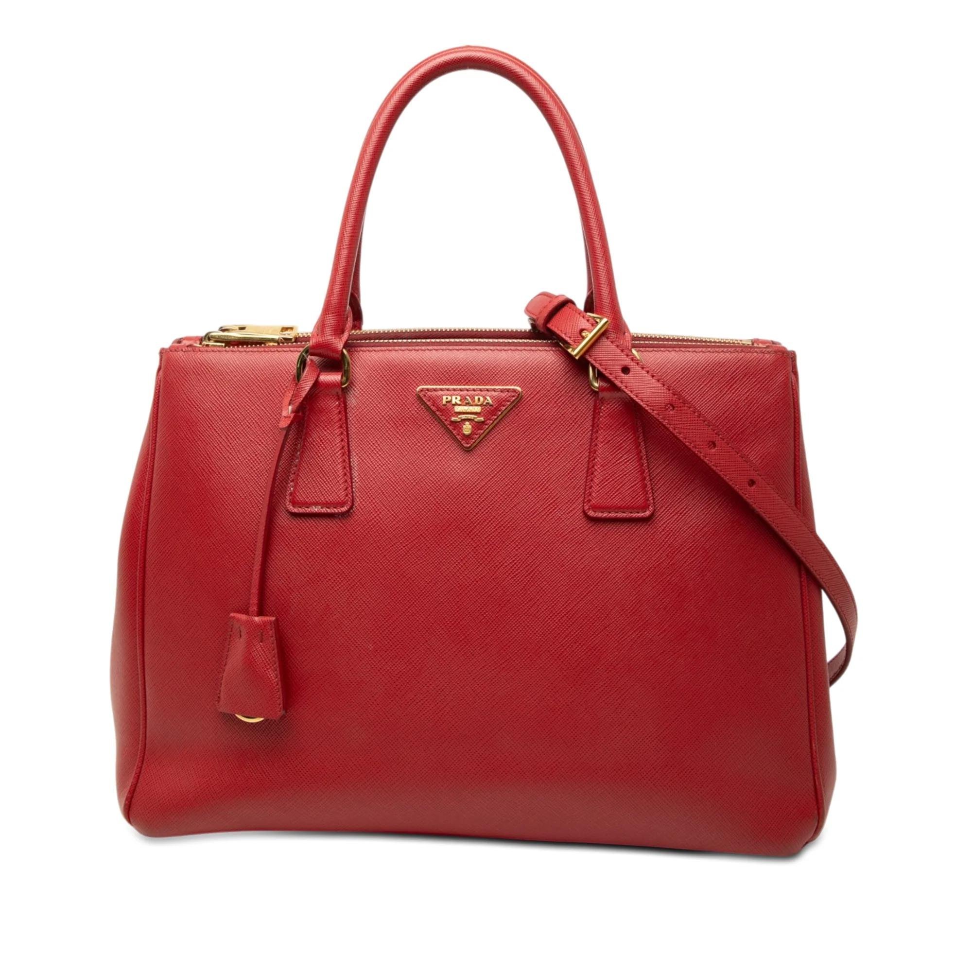 Double leather satchel