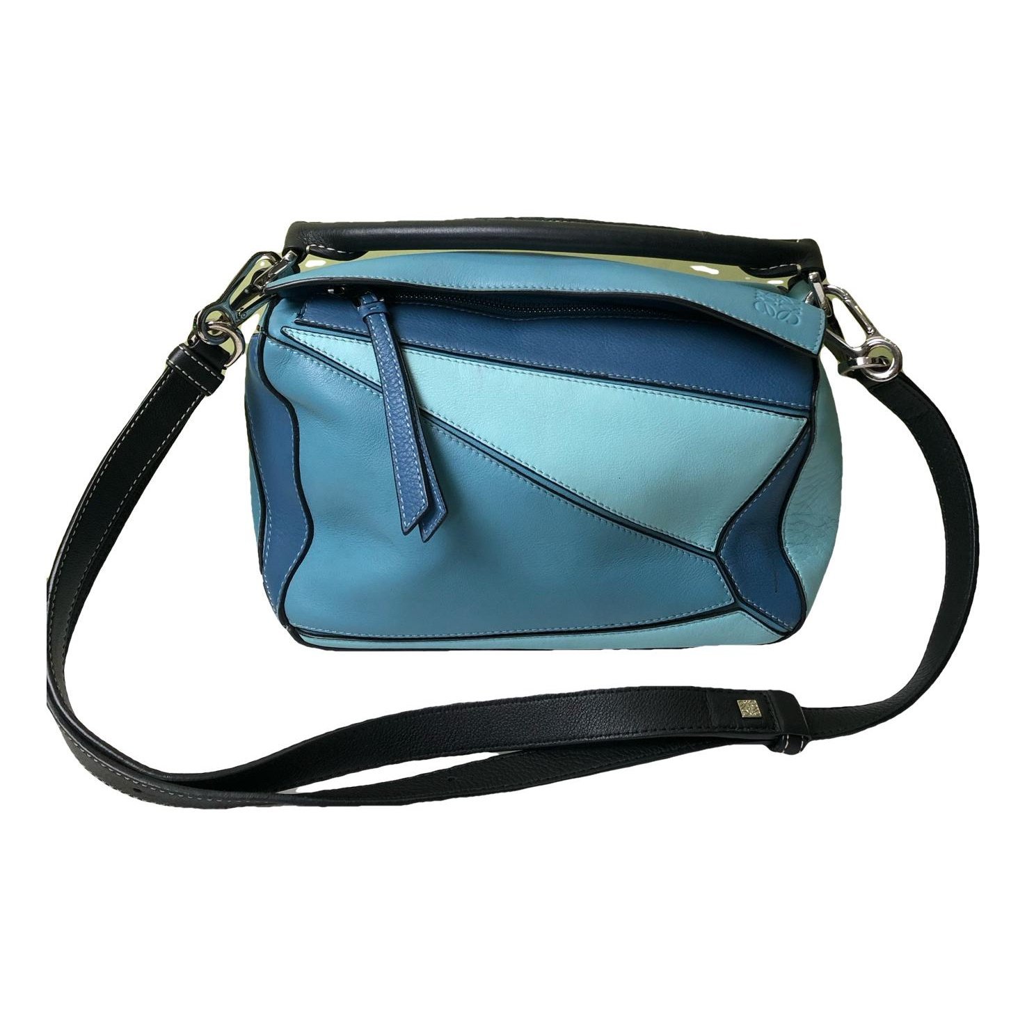 Puzzle leather handbag