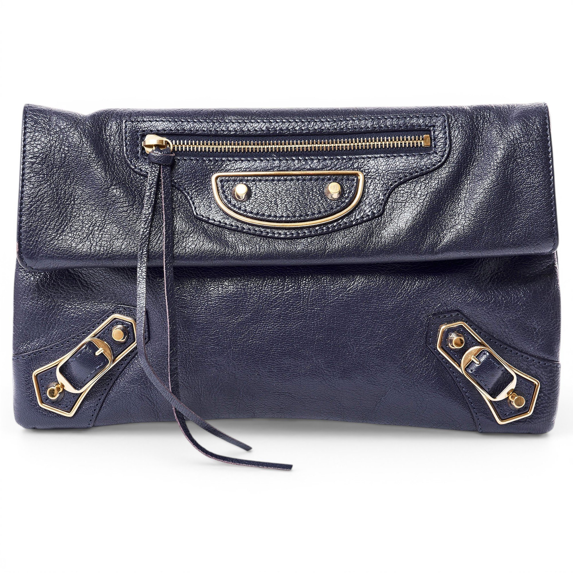 Envelop leather clutch bag