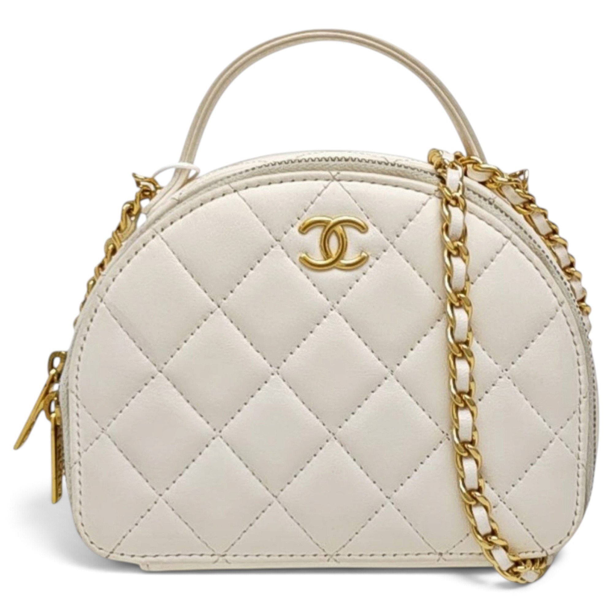 Vanity leather handbag