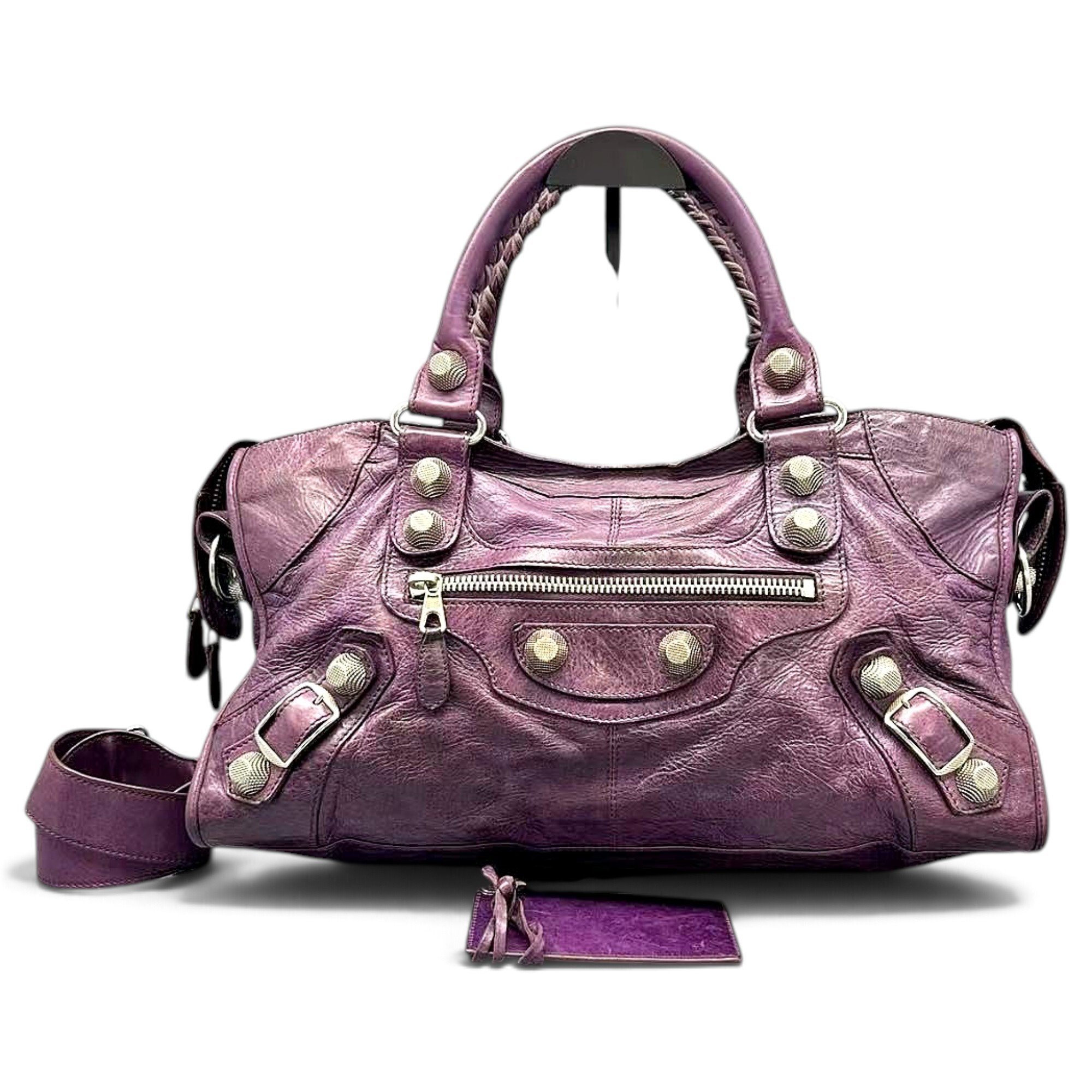 City leather handbag