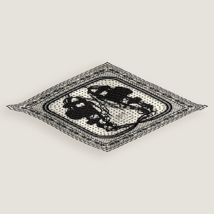 Blanc Brides De Gala Pleated Bandana 55