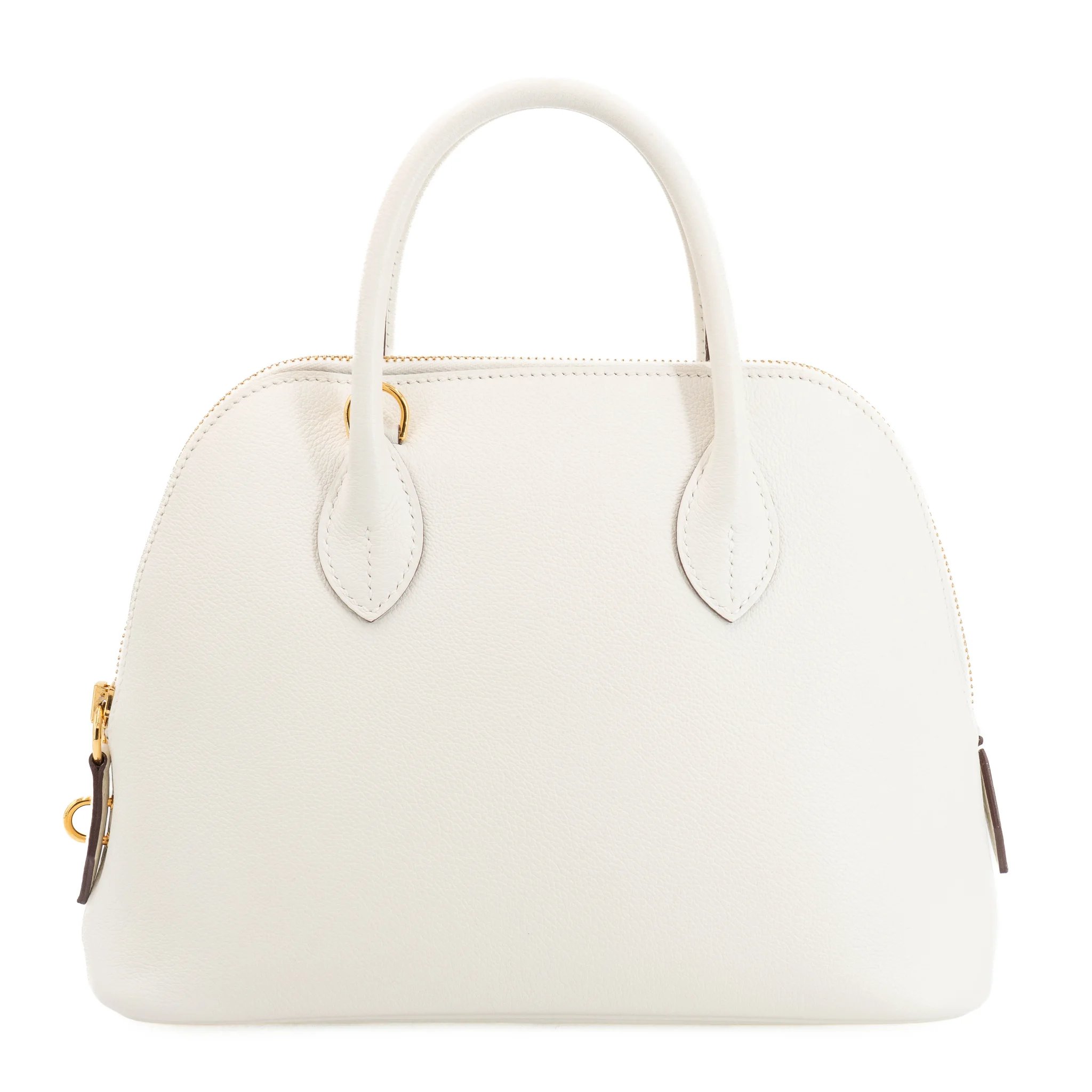 Very Good ( Rank A) HERMÈS Bolide 25 Verso White (01) Sesame (2S) Evercolor Gold hardware Z (2021)