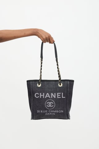 Raffia Mini Deauville Tote Bag