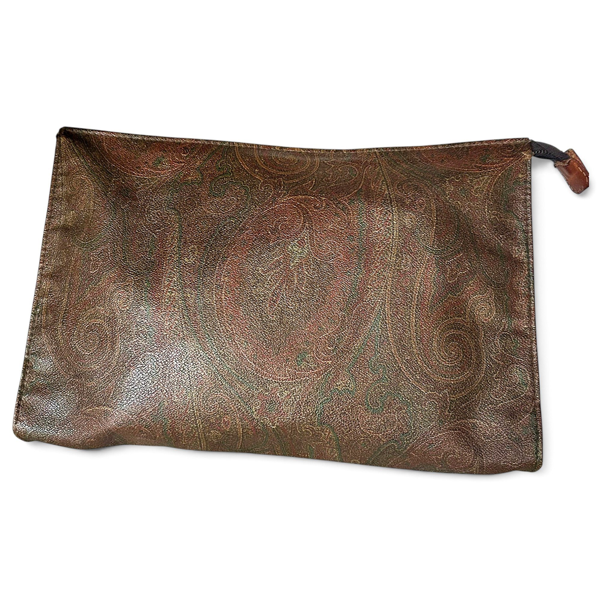 Leather clutch bag