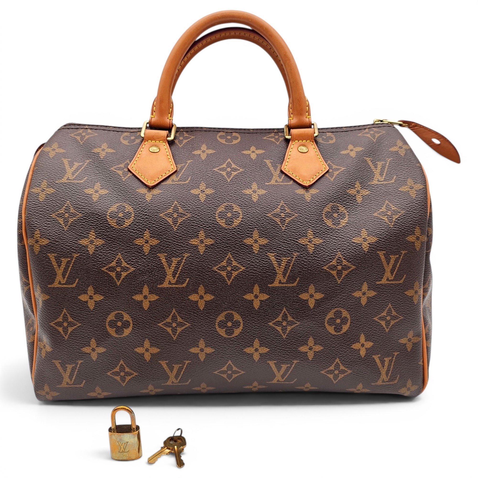 Speedy leather handbag