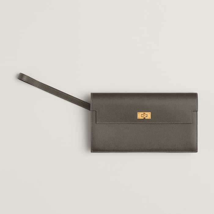 Vert Loden Kelly Pocket Long Wallet