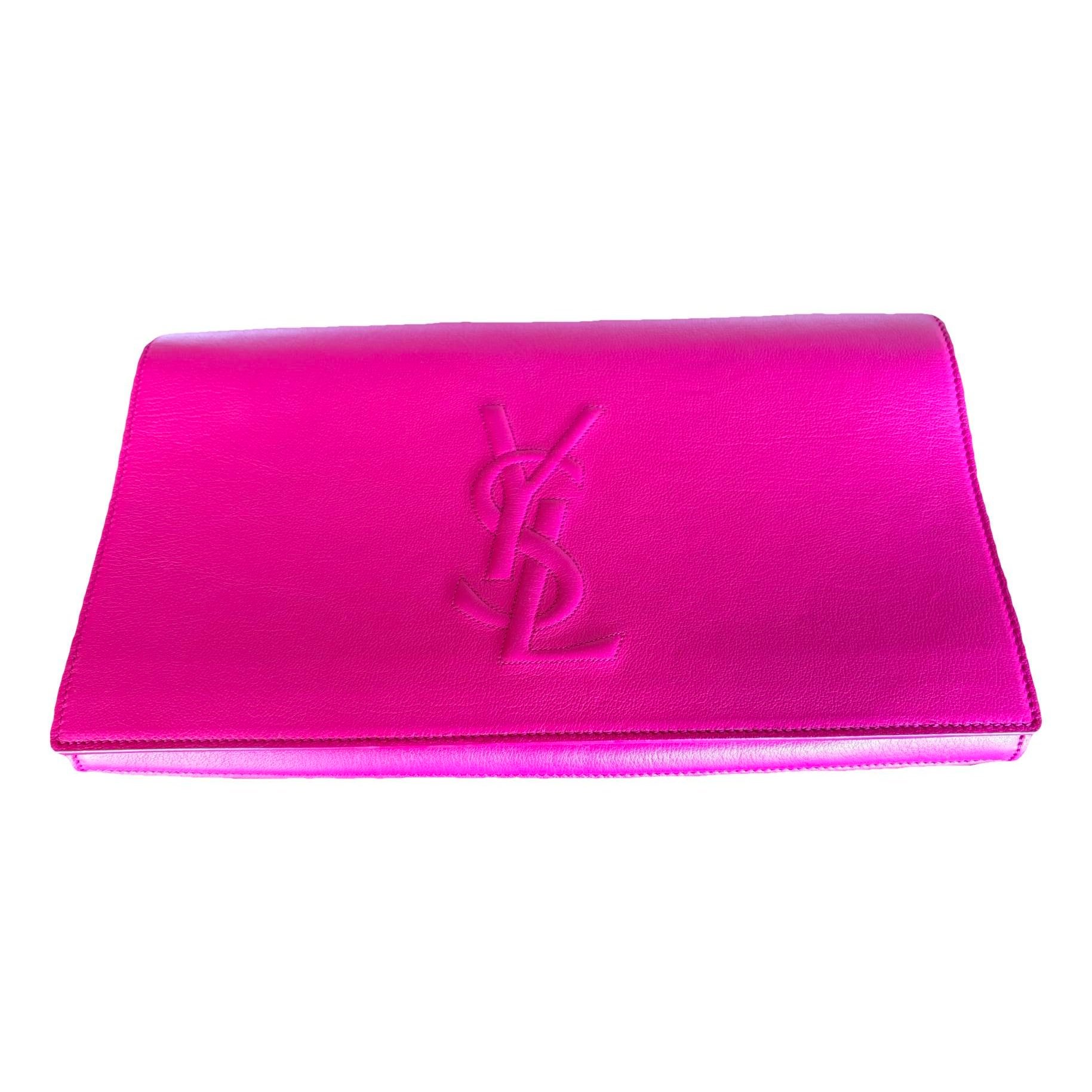 Leather clutch bag
