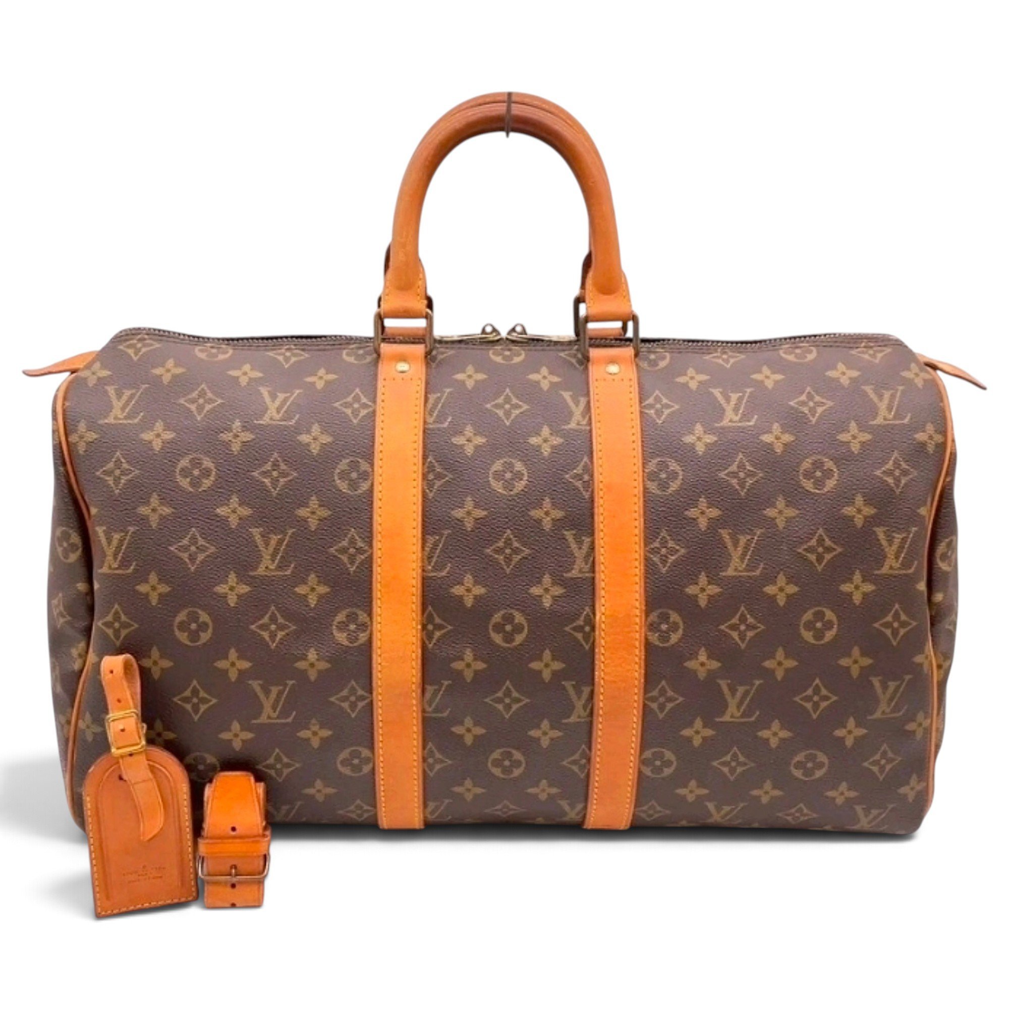 Keepall leather travel bag