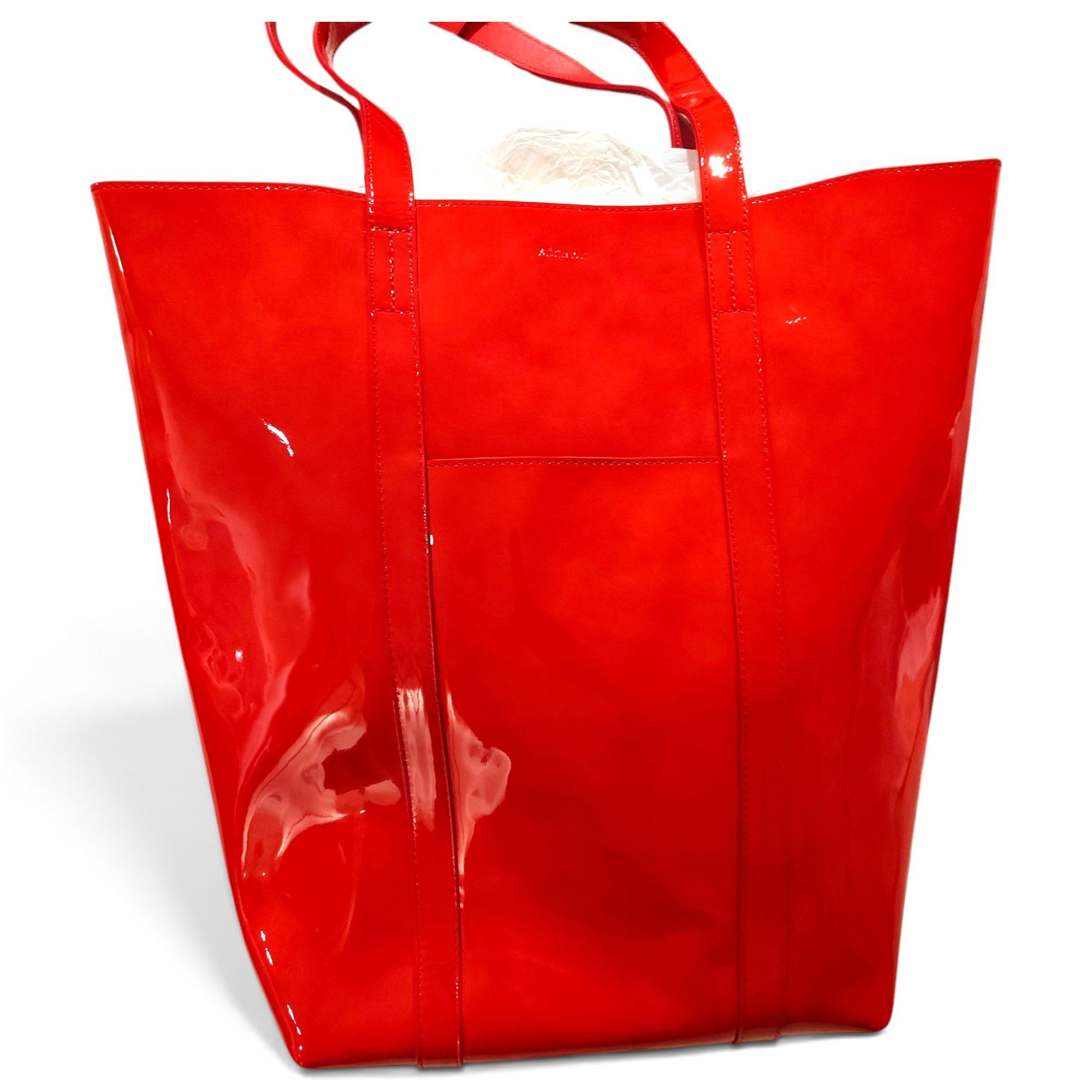 Patent leather tote