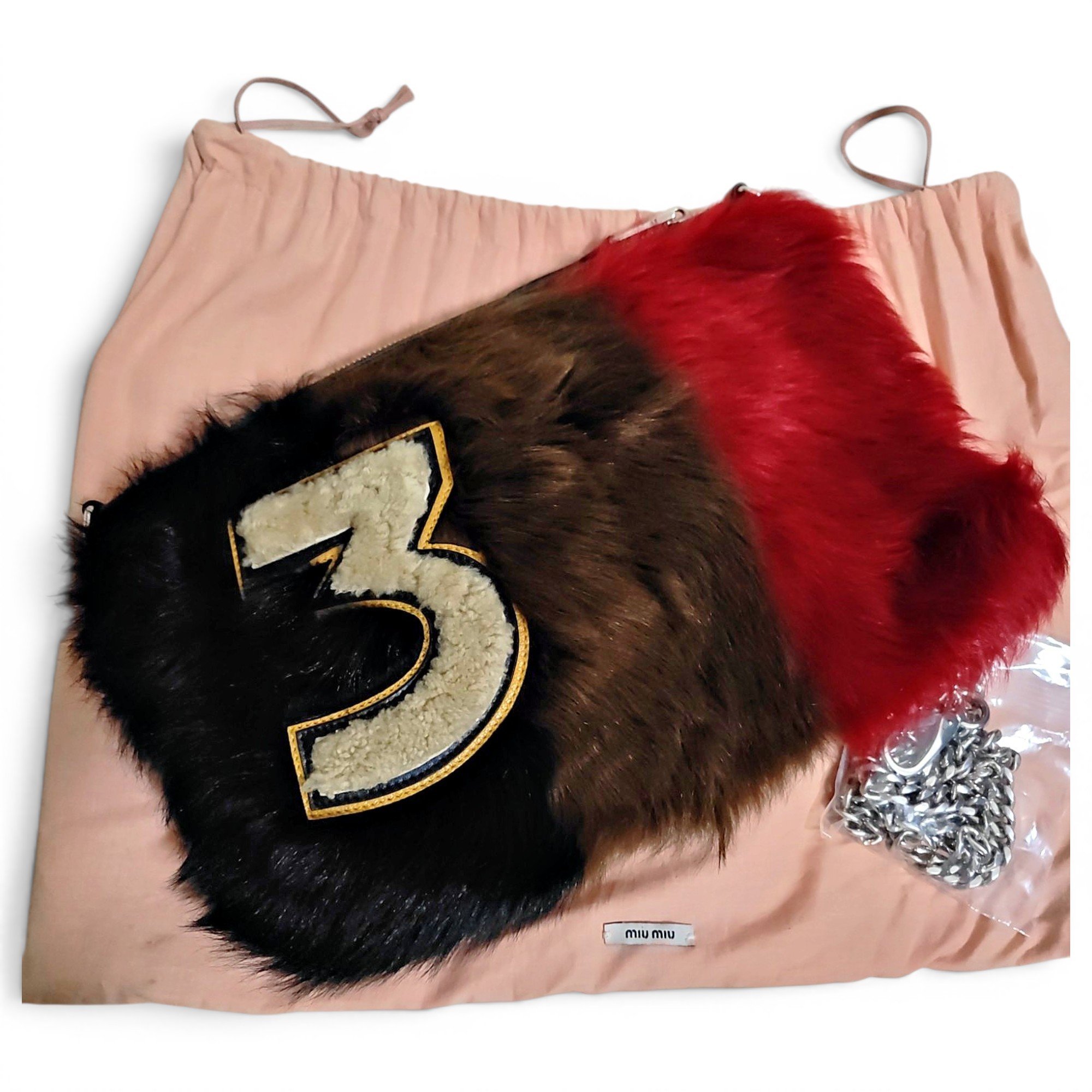 Cleo faux fur clutch bag