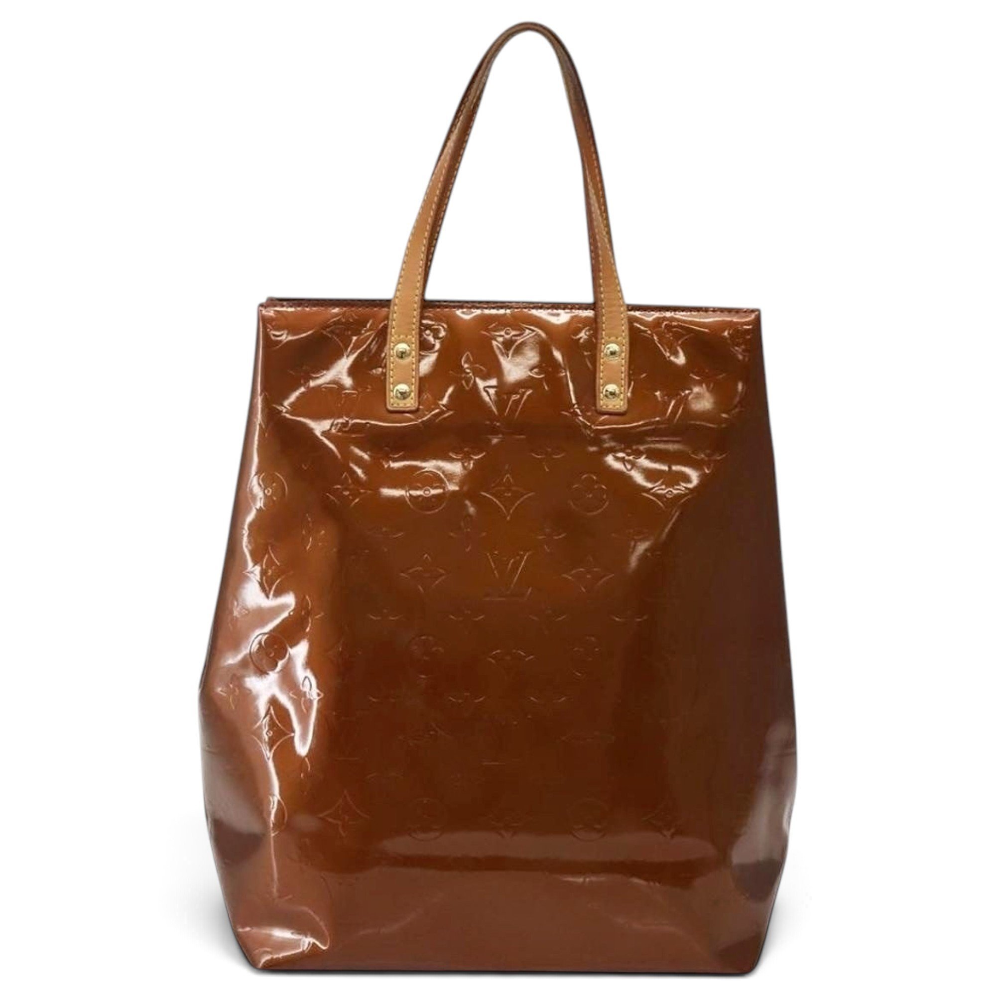 Reade patent leather handbag