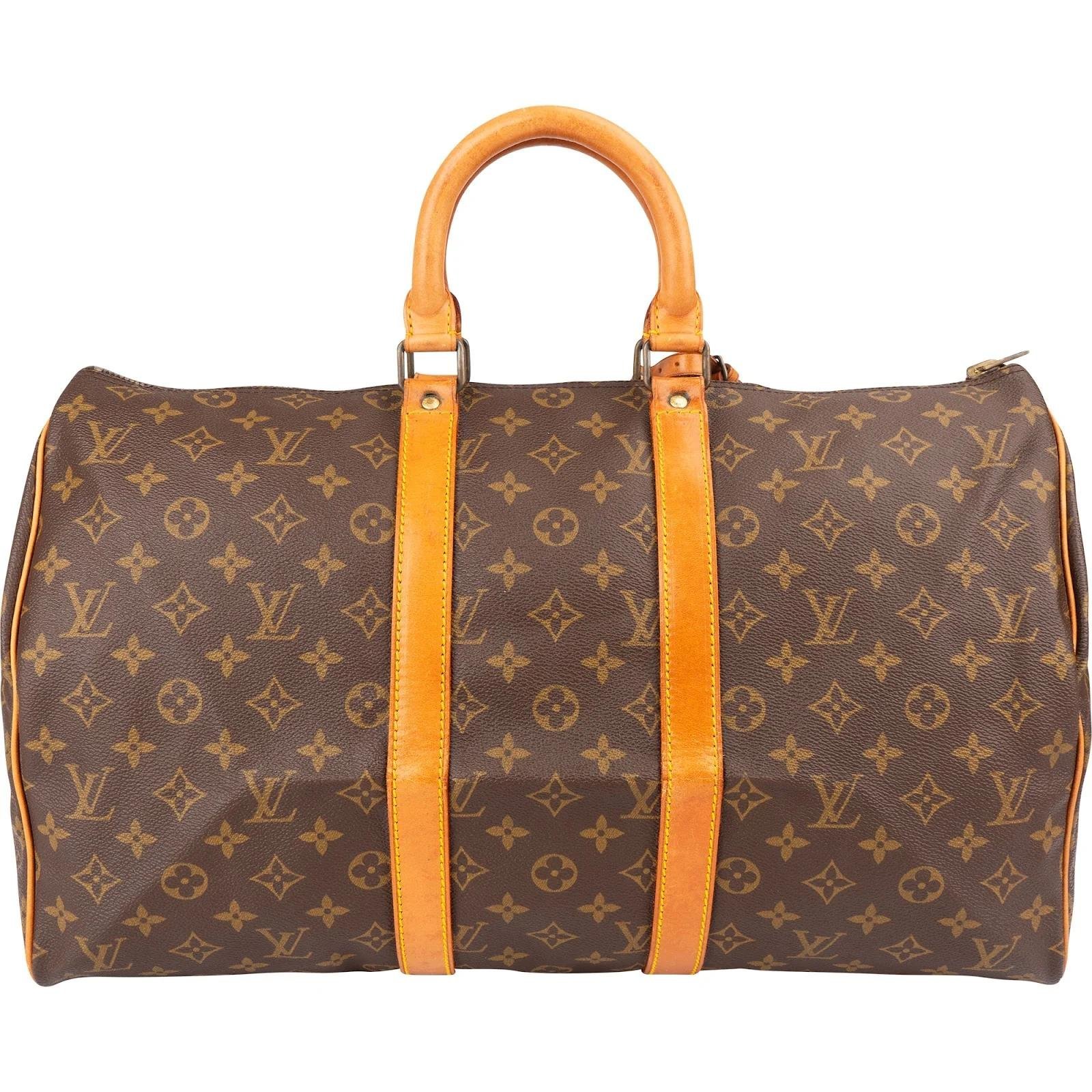 Keepall leather travel bag