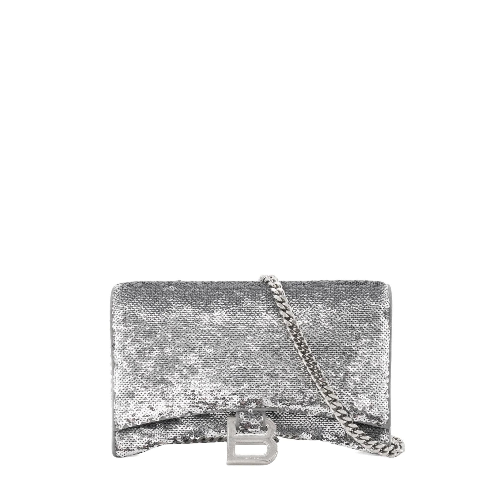Hourglass leather crossbody bag