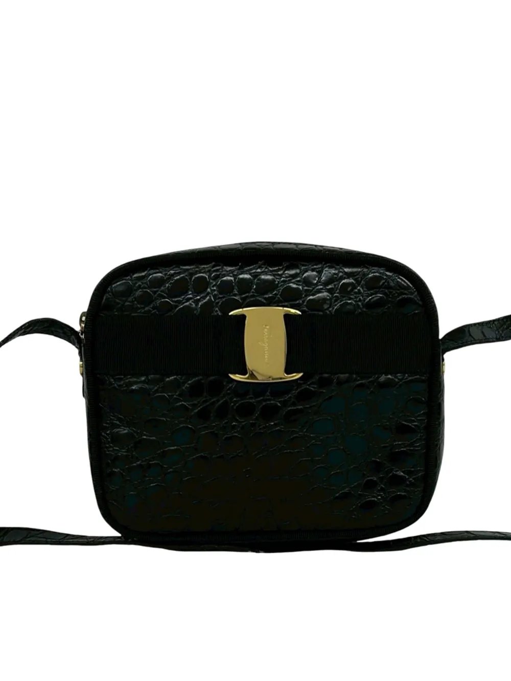 2010-2026 Croc Embossed Leather Vara crossbody bag