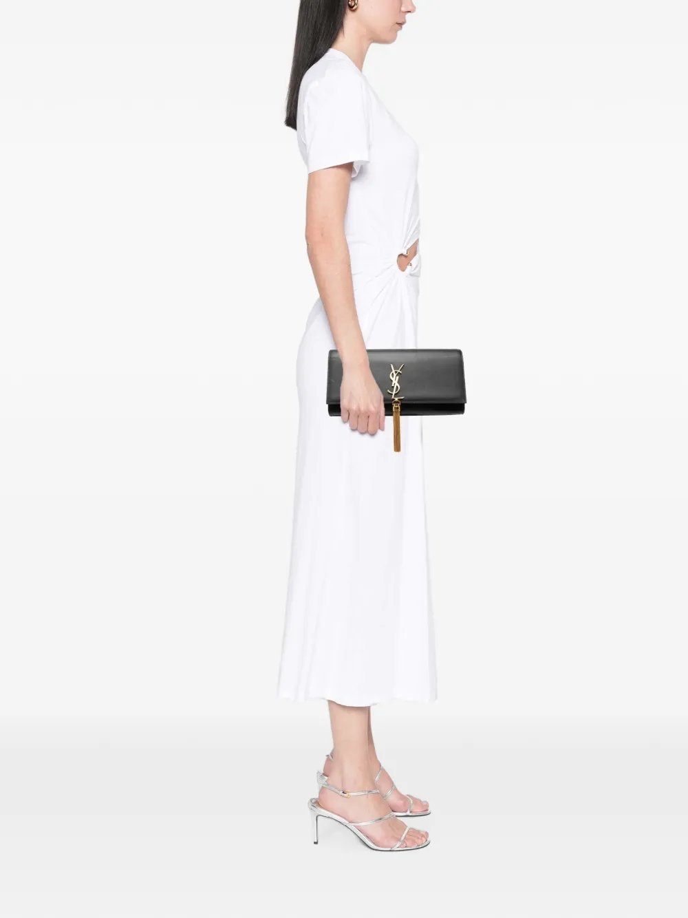 2013-2026 Smooth Calfskin Cassandre Tassel clutch bag