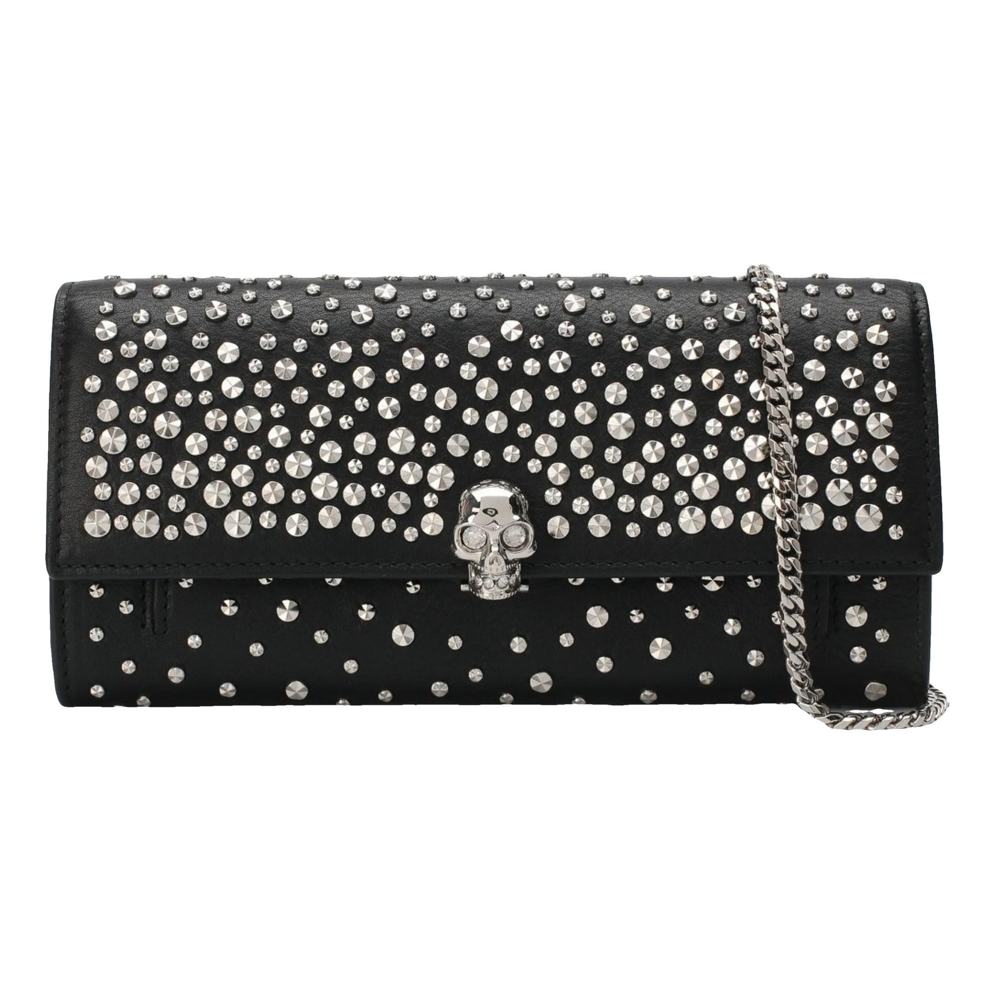 Skull leather crossbody bag