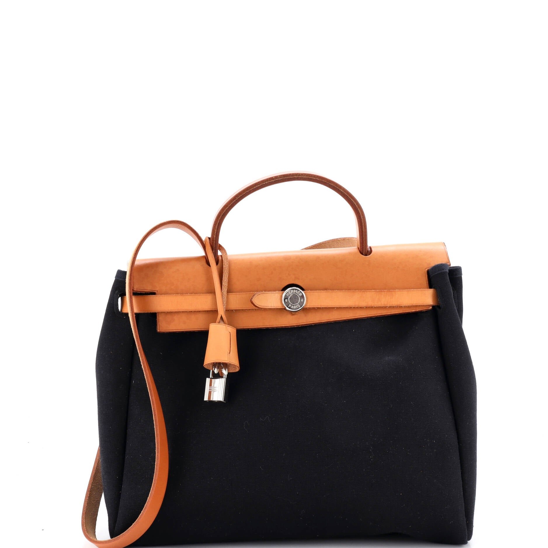 Hermes Herbag Toile and Leather PM