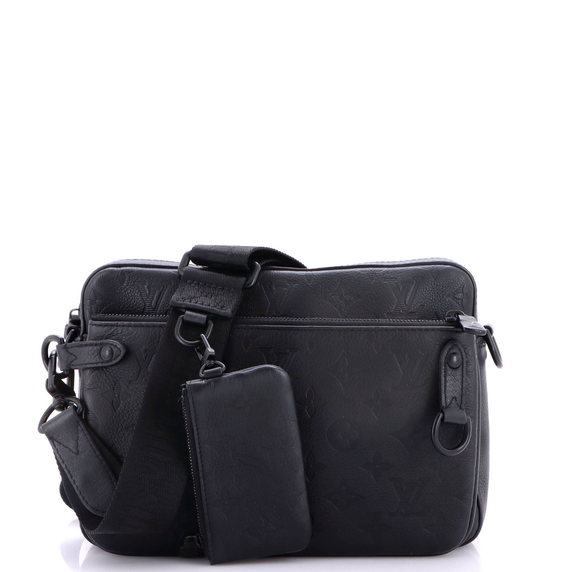 Trio Messenger Bag Monogram Shadow Leather