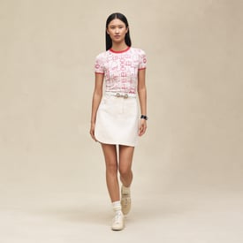 "Cahier du Colporteur" short-sleeve sweater