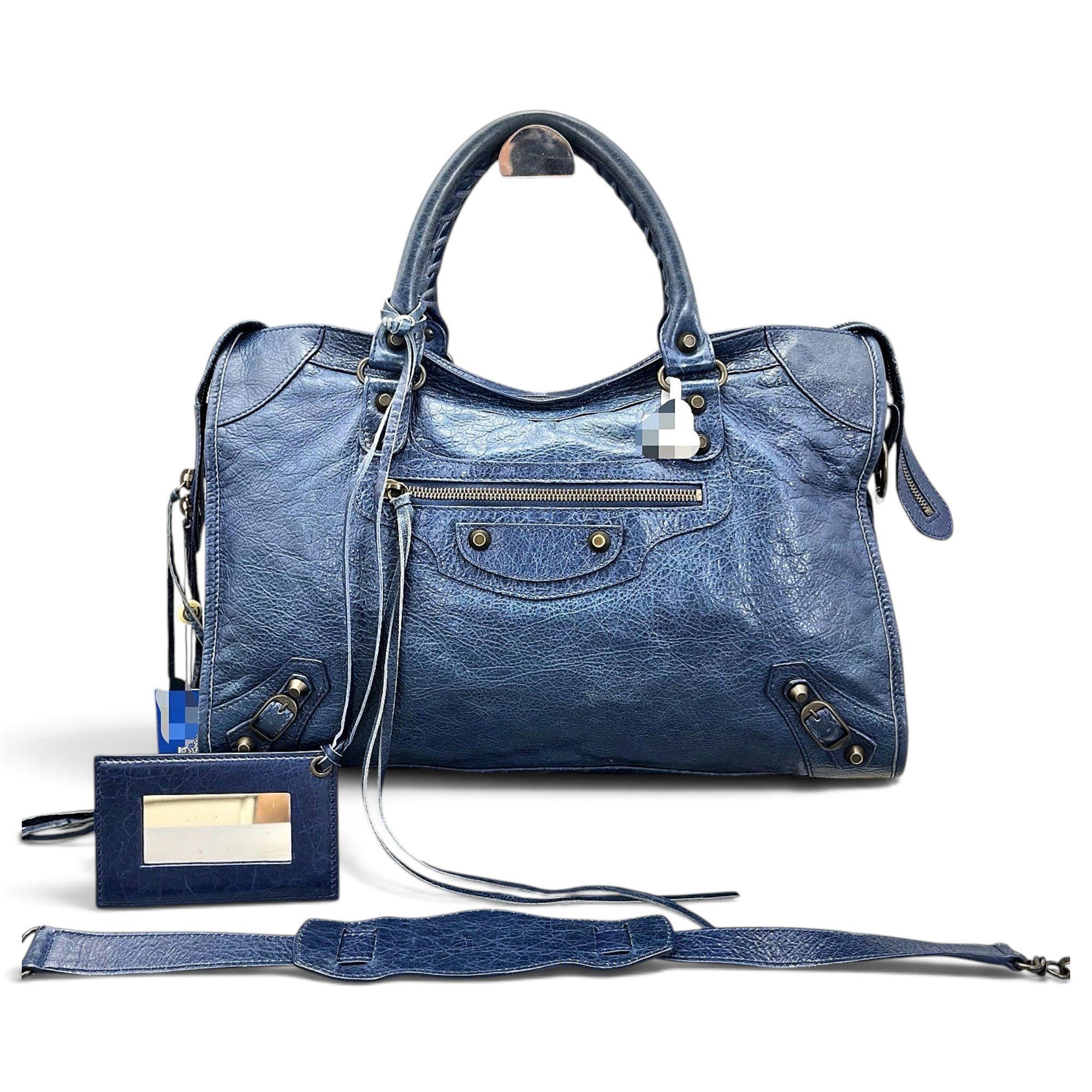 City leather handbag