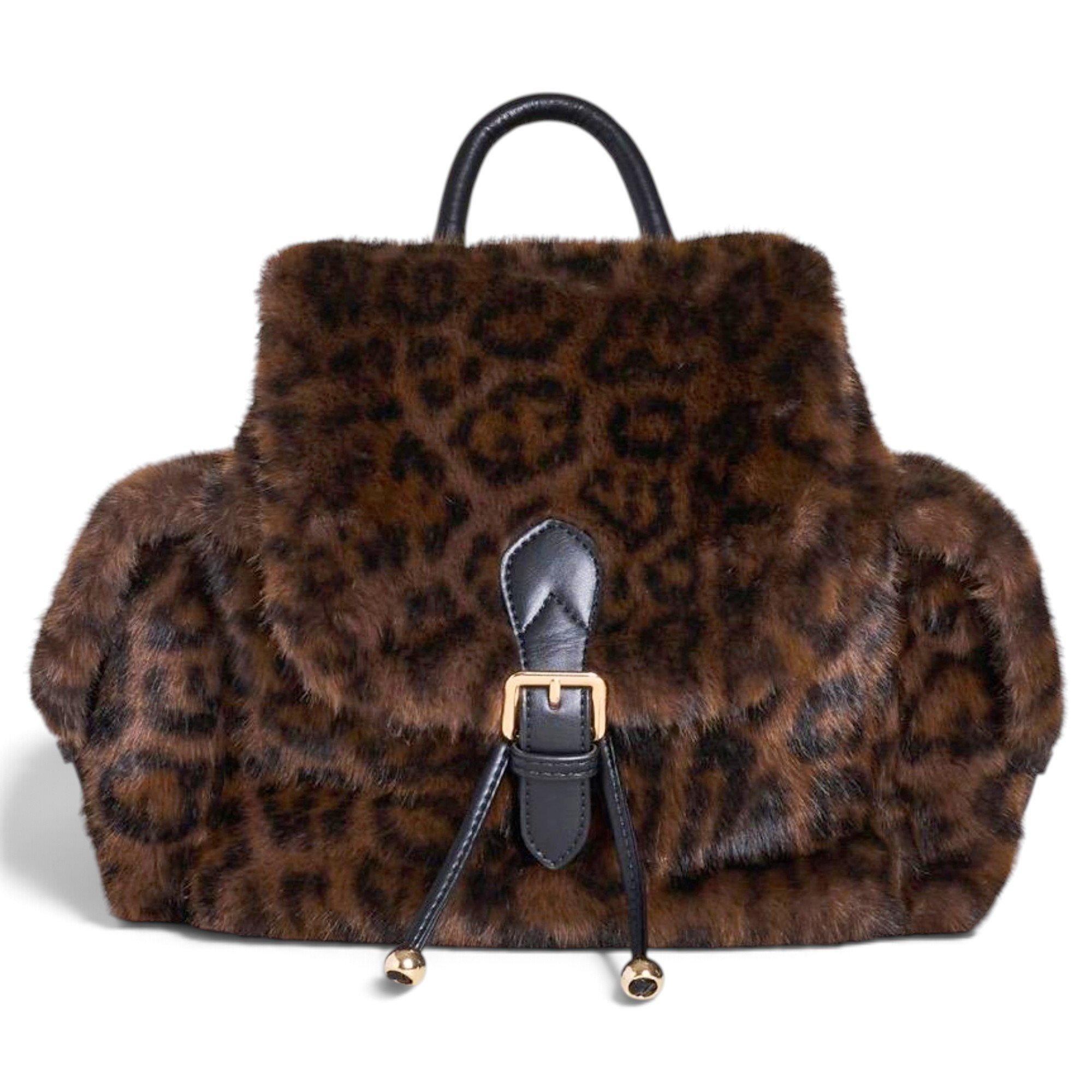 Faux fur backpack