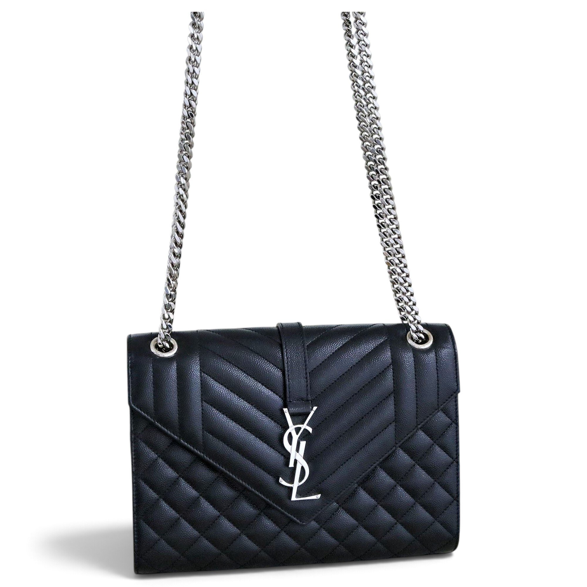 Envelope leather handbag