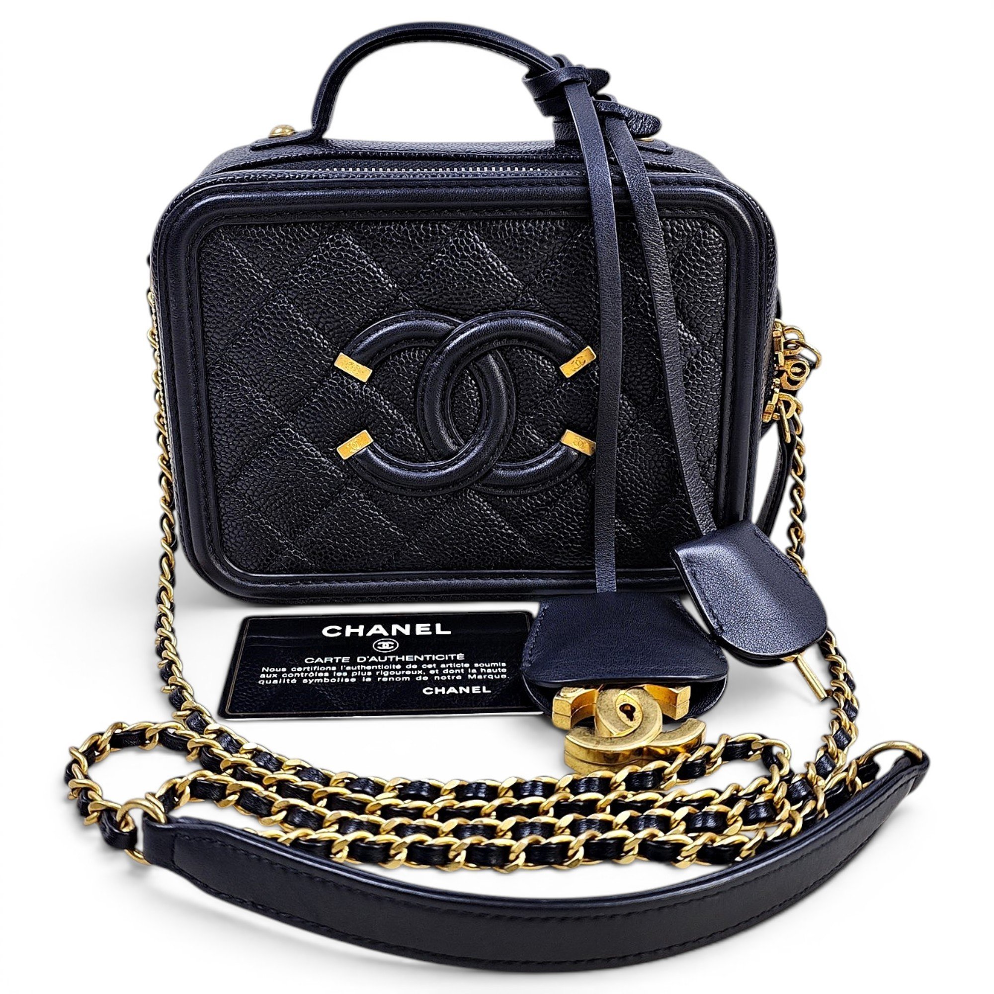 Vanity leather handbag