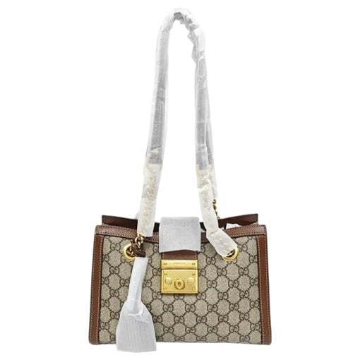 Padlock leather handbag