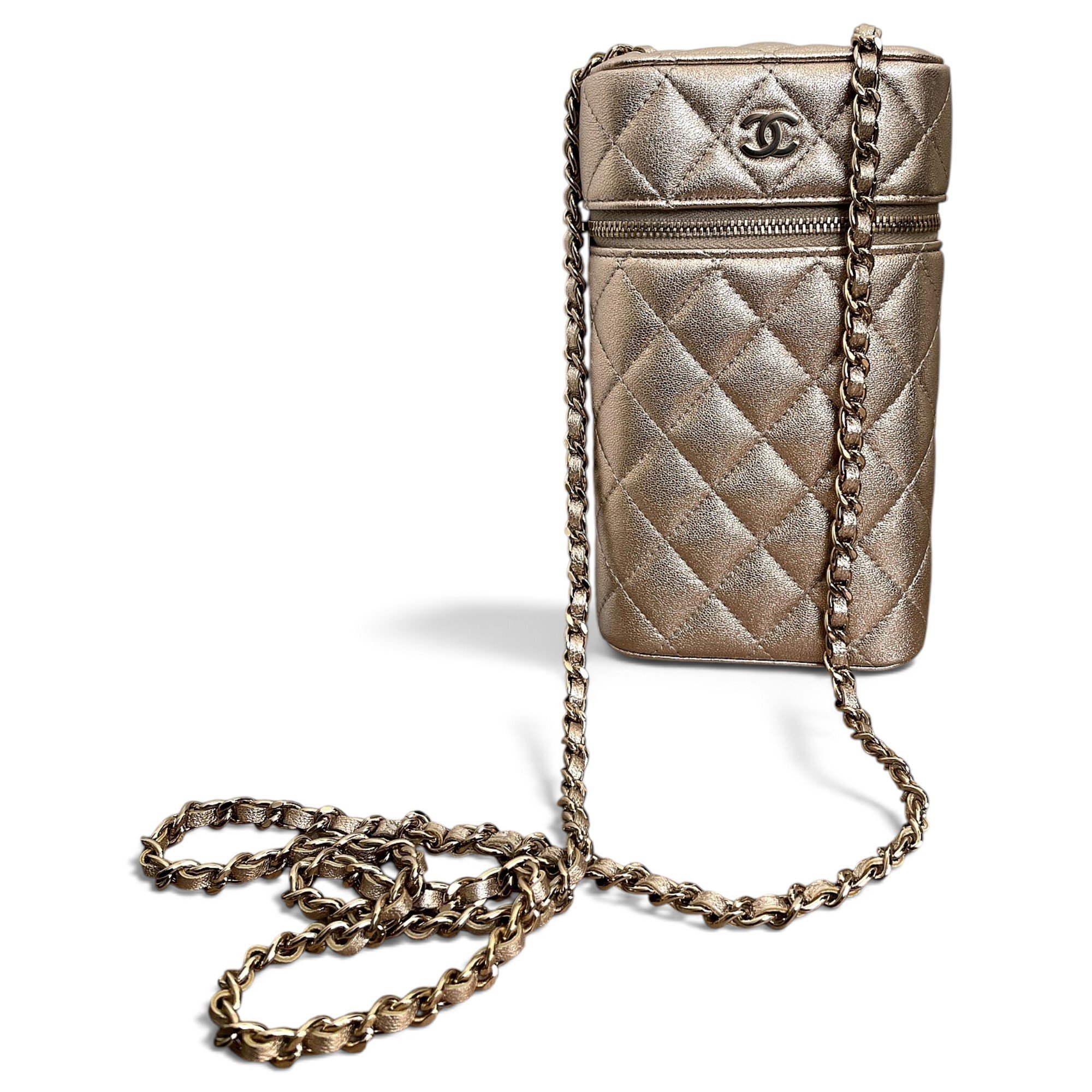 Trendy CC Vanity leather crossbody bag